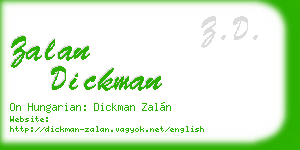 zalan dickman business card